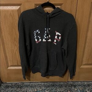 GAP Women's Dark Gray Hoodie with Logo